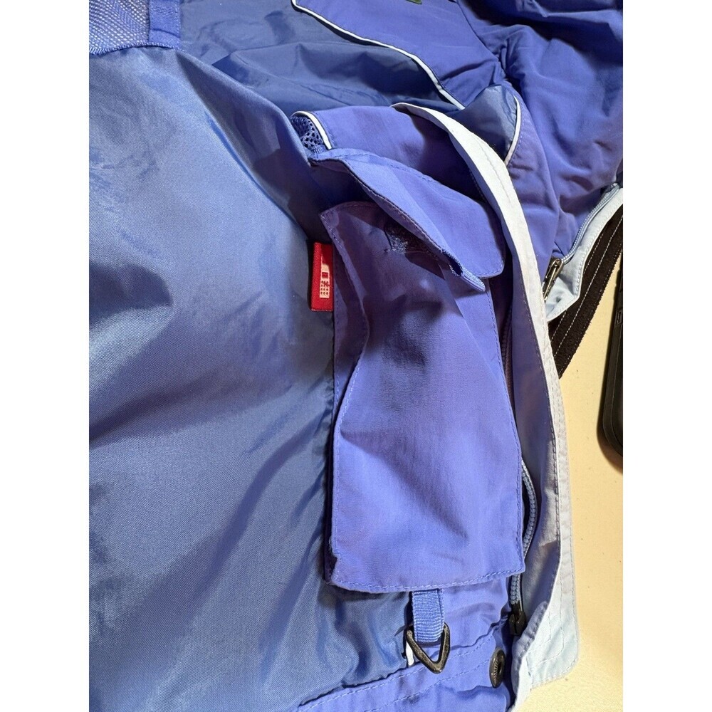 LL Bean 3 in 1 Jacket Women's Blue Windbreaker Hid-a-Hood Rain Jacket L-REG - Picture 11 of 16